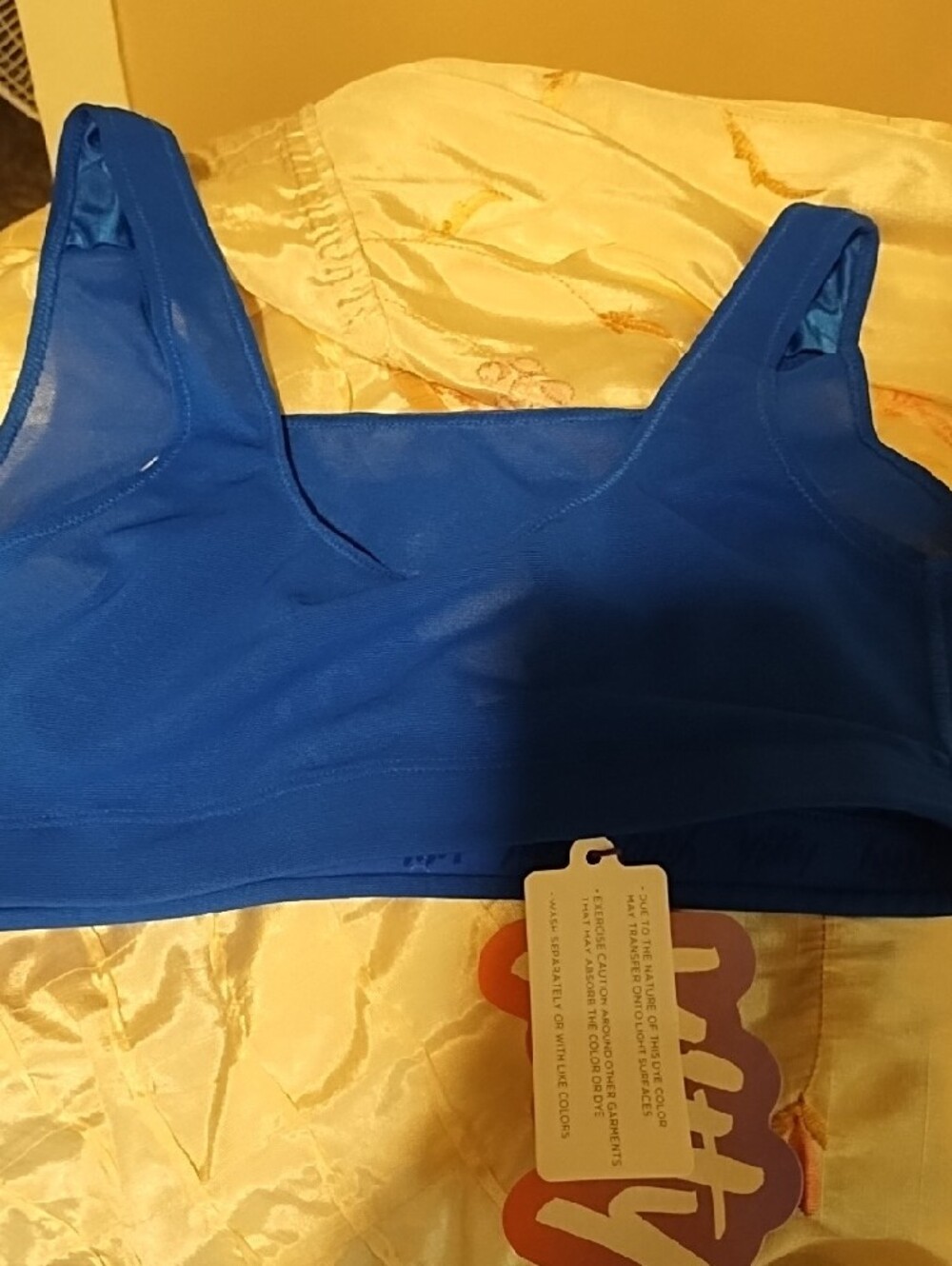 YITTY NWT Women's Medium Royal Blue Athletic Bra. - Picture 3 of 9